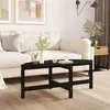 Image de vidaXL Table basse Noir 118x63x45 cm Bois massif de pin822321