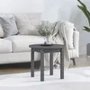 Image de vidaXL Table basse Gris Ø 45x40 cm Bois massif de pin822334