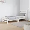 Image de vidaXL Slaapbank uitschuifbaar massief grenenhout wit 2x(90x190) cm3124748