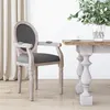 Image de Chaise vidaxl interieur empilable non pliable en bois massif H. 96.5 cm gris