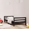 Image de vidaXL Bedframe 75x190 cm massief grenenhout zwart821643