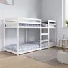 Image de Lit superposé sans matelas blanc 80x200 cm bois de pin massif
