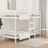 Image de Lit superposé sans matelas blanc 80x200 cm bois de pin massif