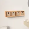 Image de Étagère murale avec paniers 62x18x16 cm Bois massif de noyer