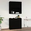 Image de Armoire murale Noir 80x33x80 cm Bois d ingénierie