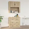 Image de vidaXL Armoire murale Chêne sonoma 80x33x80 cm Bois d'ingénierie816587