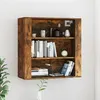 Image de vidaXL Wandkast 80x33x80 cm bewerkt hout gerookt eikenkleurig816597