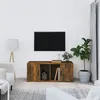 Image de vidaXL Meuble TV Chêne fumé 100x35x40 cm Bois d'ingénierie816805
