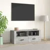 Image de vidaXL Meuble TV Gris béton 100x35x40 cm Bois d'ingénierie816812