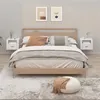 Image de vidaXL Tables de chevet murales 2 pcs Blanc 50x36x40 cm816881