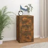 Image de vidaXL Buffet Chêne fumé 40x33x70 cm Bois d'ingénierie819425