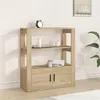 Image de vidaXL Buffet, Armoire Latérale avec Étagères et Porte, Meuble de Rangement Salle de Séjour, Moderne, Chêne Sonoma Bois d'Ingénierie