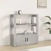 Image de vidaXL Buffet, Armoire Latérale avec Étagères et Porte, Meuble de Rangement Salle de Séjour, Moderne, Gris Béton Bois d'Ingénierie