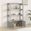 Image de Buffet Gris béton 80x30x119,5 cm Bois d'ingénierie