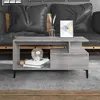Image de vidaXL Table Basse Table d'Appoint Rangement Table Centrale Bout de Canapé Salon Salle de Séjour Intérieur Sonoma Gris 90x49x45 cm Bois d'Ingénierie