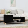 Image de vidaXL Table basse Noir 100x50x45 cm Bois d'ingénierie821125