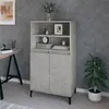 Image de Buffet haut Gris béton 60x36x110 cm Bois d ingénierie