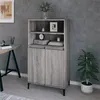 Image de vidaXL Buffet haut Sonoma gris 60x36x110 cm Bois d'ingénierie821234