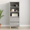 Image de Buffet haut Gris béton 40x36x110 cm Bois d ingénierie