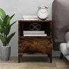 Image de vidaXL Table de chevet Chêne fumé 40x35x50 cm821820
