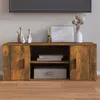 Image de vidaXL Meuble TV Chêne fumé 100x35x40 cm Bois d'ingénierie823096