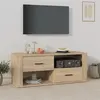 Image de vidaXL Meuble TV Chêne sonoma 100x35x40 cm Bois d'ingénierie, support TV, armoire média, armoire hifi, unité TV, meuble multimédia, meuble latéral 823102
