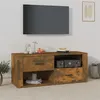 Image de vidaXL Meuble TV Chêne fumé 100x35x40 cm Bois d'ingénierie823104