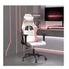 Image de Chaise de jeu vidaXL Blanc et rose Similicuir