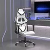 Image de Chaise gaming vidaxl interieur non pliable H. 116 cm en metal blanc