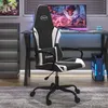 Image de vidaXL Chaise de jeu Noir et blanc Similicuir