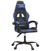 Image de vidaXL Chaise de jeu Noir et bleu Similicuir
