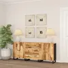 Image de vidaXL 3x Buffets Armoires de Rangement Organisateurs de Maison Meubles de Rangement Salle de Séjour Salon Intérieur Bois de Manguier Brut