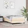 Image de Cadre de lit sans matelas crème 90x200 cm tissu