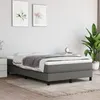 Image de Cadre de lit sans matelas gris foncé 120x200 cm tissu