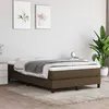 Image de vidaXL Bedframe zonder matras 120x200 cm stof donkerbruin3120503