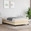 Image de Cadre de lit sans matelas crème 120x200 cm tissu