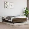 Image de Cadre de lit sans matelas marron foncé 140x190 cm tissu