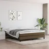 Image de Cadre de lit sans matelas marron foncé 180x200 cm tissu