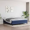 Image de Cadre de lit sans matelas bleu 180x200 cm tissu
