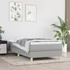 Image de Cadre de lit sans matelas gris clair 80x200 cm tissu