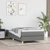 Image de Cadre de lit sans matelas gris foncé 80x200 cm tissu