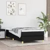 Image de Cadre de lit sans matelas noir 100x200 cm tissu