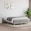 Image de Cadre de lit sans matelas gris clair 140x190 cm tissu