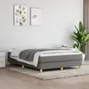 Image de Cadre de lit sans matelas gris foncé 140x190 cm tissu
