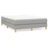 Image de Cadre de lit sans matelas gris clair 140x200 cm tissu