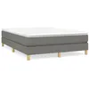 Image de Cadre de lit sans matelas gris foncé 140x200 cm tissu