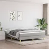Image de Cadre de lit sans matelas gris clair 160x200 cm tissu