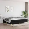 Image de Cadre de lit sans matelas noir 200x200 cm tissu