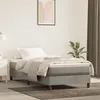 Image de Cadre de lit sans matelas gris clair 80x200 cm velours