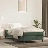 Image de Cadre de lit sans matelas vert foncé 90x200 cm velours